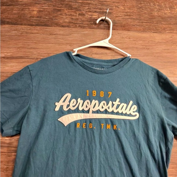 Aeropostale Men's Teal Graphic Tee - Picture 3 of 5